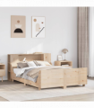vidaXL Bed Frame without Mattress 120x190 cm Small Double Solid Wood Pine