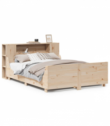 vidaXL Bed Frame without Mattress 120x190 cm Small Double Solid Wood Pine