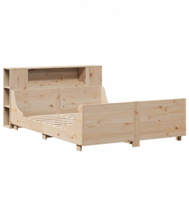vidaXL Bed Frame without Mattress 120x190 cm Small Double Solid Wood Pine