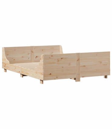vidaXL Bed Frame without Mattress 120x190 cm Small Double Solid Wood Pine