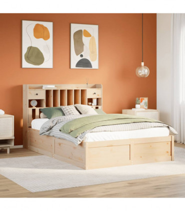 vidaXL Bed Frame without Mattress 140x200 cm Solid Wood Pine