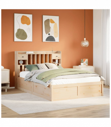 vidaXL Bed Frame without Mattress 140x200 cm Solid Wood Pine