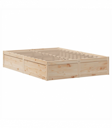 vidaXL Bed Frame without Mattress 140x200 cm Solid Wood Pine
