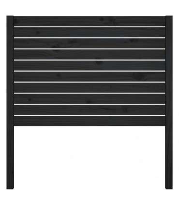 vidaXL Bed Headboard Black 81x4x100 cm Solid Wood Pine
