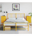 vidaXL Bedside Cabinets 2 pcs Mustard Yellow 36x39x78 cm Steel