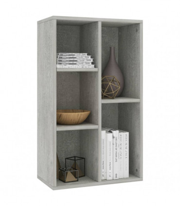 vidaXL Book Cabinet/Sideboard Concrete Grey 50x25x80 cm Engineered Wood