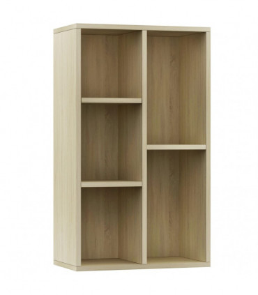 vidaXL Book Cabinet/Sideboard Sonoma Oak 50x25x80 cm Engineered Wood
