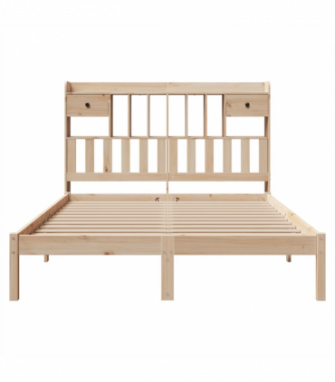 vidaXL Bookcase Bed without Mattress 140x200 cm Solid Wood Pine