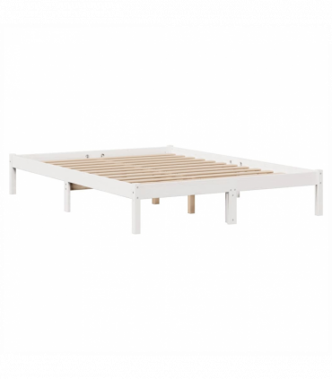 vidaXL Bookcase Bed without Mattress White 140x190 cm Solid Wood Pine