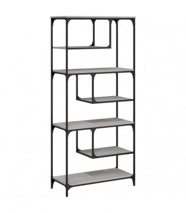 vidaXL Bookcase Grey Sonoma 81x36x176 cm Engineered Wood