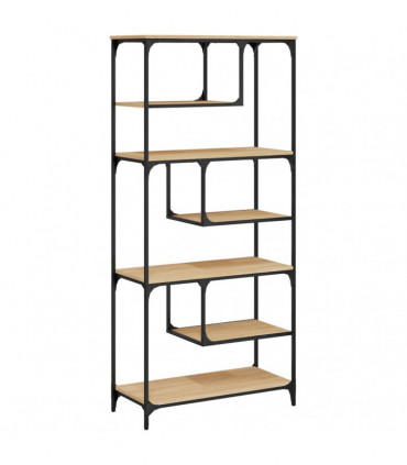 vidaXL Bookcase Sonoma Oak 81x36x176 cm Engineered Wood