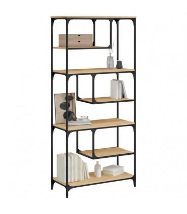 vidaXL Bookcase Sonoma Oak 81x36x176 cm Engineered Wood