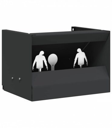 vidaXL Bullet Trap Box Black 29 x 22 x 20 cm Steel