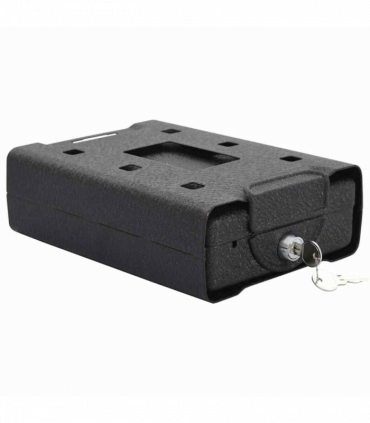 vidaXL Car Safe with Lock Black 21.8 x 16 x 7 cm Steel