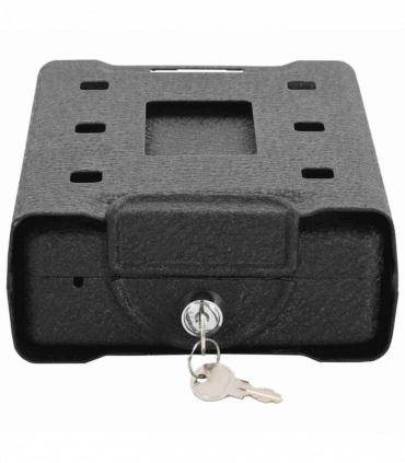 vidaXL Car Safe with Lock Black 21.8 x 16 x 7 cm Steel