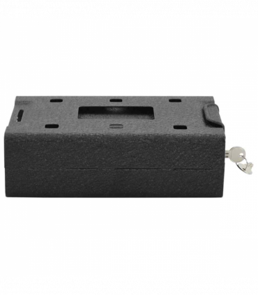 vidaXL Car Safe with Lock Black 21.8 x 16 x 7 cm Steel