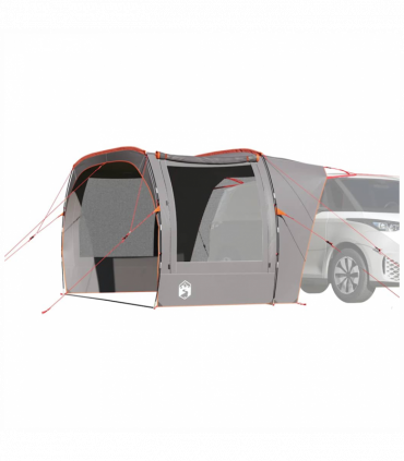 vidaXL Car Tent Grey and Orange Waterproof