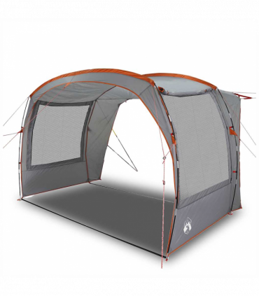 vidaXL Car Tent Grey and Orange Waterproof