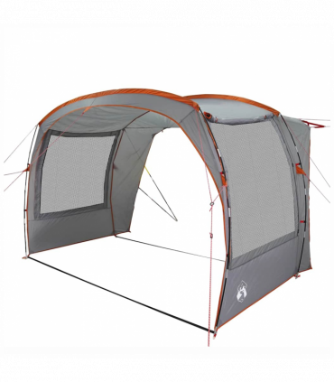 vidaXL Car Tent Grey and Orange Waterproof