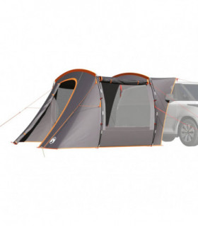 vidaXL Car Tent Grey and Orange Waterproof