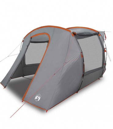 vidaXL Car Tent Grey and Orange Waterproof