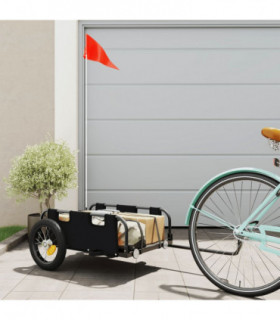 vidaXL Cargo Bike Trailer Black Oxford Fabric and Iron