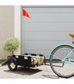 vidaXL Cargo Bike Trailer Black Oxford Fabric and Iron