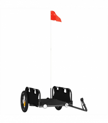 vidaXL Cargo Bike Trailer Black Oxford Fabric and Iron