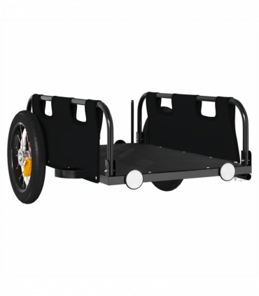 vidaXL Cargo Bike Trailer Black Oxford Fabric and Iron