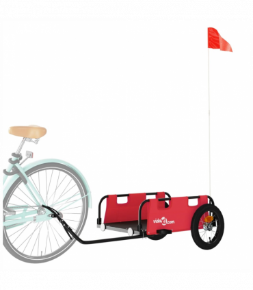 vidaXL Cargo Bike Trailer Red Oxford Fabric and Iron