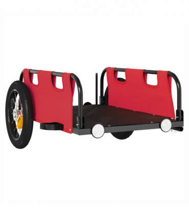 vidaXL Cargo Bike Trailer Red Oxford Fabric and Iron
