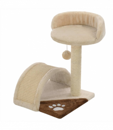 vidaXL Cat Tree with Sisal Scratching Post 40 cm Beige and Brown