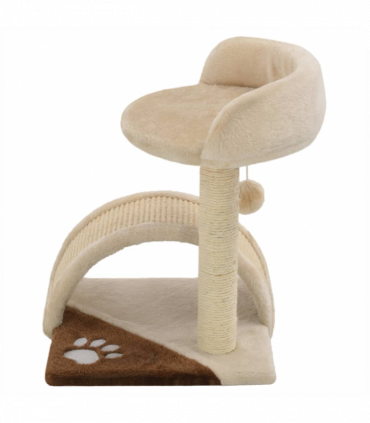 vidaXL Cat Tree with Sisal Scratching Post 40 cm Beige and Brown