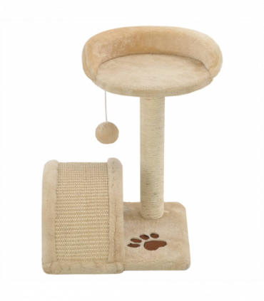 vidaXL Cat Tree with Sisal Scratching Post 40 cm Beige and Brown