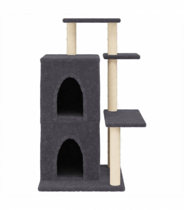 vidaXL Cat Tree with Sisal Scratching Posts Dark Grey 97 cm