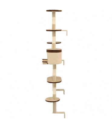 vidaXL Cat Tree with Sisal Scratching Posts Wall Mounted 194 cm