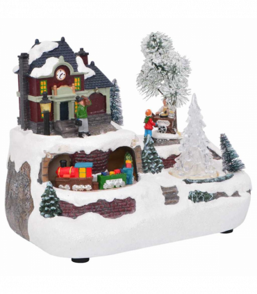 vidaXL Christmas Tabletop Decor Multicolour 23.5 x 16 x 18.5 cm Resin