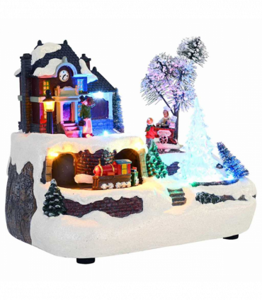 vidaXL Christmas Tabletop Decor Multicolour 23.5 x 16 x 18.5 cm Resin