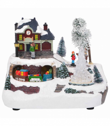 vidaXL Christmas Tabletop Decor Multicolour 23.5 x 16 x 18.5 cm Resin