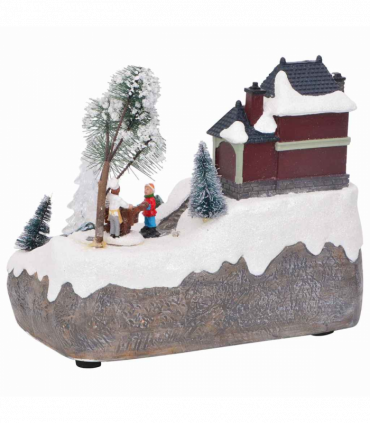 vidaXL Christmas Tabletop Decor Multicolour 23.5 x 16 x 18.5 cm Resin