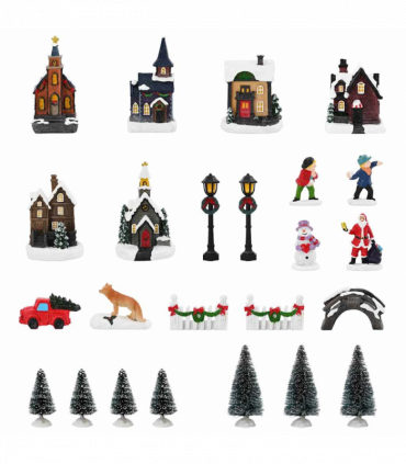 vidaXL Christmas Tabletop Decor Multicolour 6.5 x 9.1 cm Resin