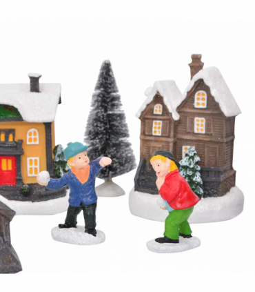 vidaXL Christmas Tabletop Decor Multicolour 6.5 x 9.1 cm Resin