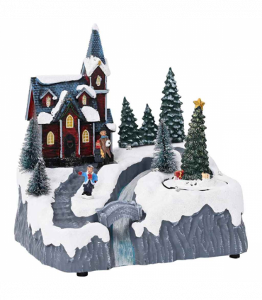 vidaXL Christmas Village Multicolour 20.5 x 17 x 21 cm Plastic