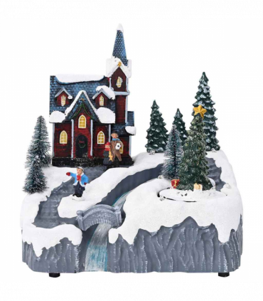 vidaXL Christmas Village Multicolour 20.5 x 17 x 21 cm Plastic
