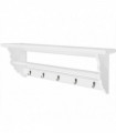 vidaXL Coat Rack MDF White Baroque Style