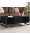 vidaXL Coffee Table Black 100x57x35 cm Engineered Wood and Metal