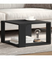 vidaXL Coffee Table Black 51.5x51.5x30 cm Engineered Wood