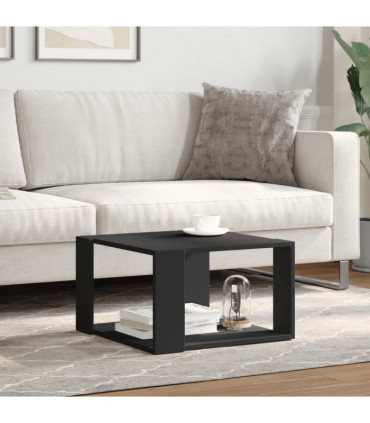 vidaXL Coffee Table Black 51.5x51.5x30 cm Engineered Wood