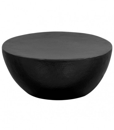 vidaXL Coffee Table Hammered Aluminium 70x30 cm Black