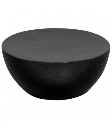 vidaXL Coffee Table Hammered Aluminium 70x30 cm Black